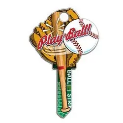 Lucky Line B120K House Key, Kwikset, Brass, Enamel Coating, 1 Each per Card