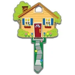 Lucky Line B105K House Key, Kwikset, Home, Brass, Enamel Coating, 1 Each per Card
