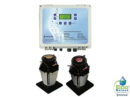 Pentair 522622 IntelliChem Controller with Acid and Chlorine Tanks with Tank Mounted Pumps