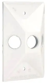 Raco 5189-1 Powder Coated Die-Cast 1-Gang Cluster Cover 4-19/32 Inch x 2-27/32 Inch White