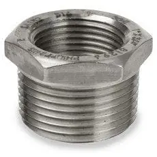 Smith-Cooper International S3114HB020010 2 x 1, MPT x FPT, Class 150, Cast 304 Stainless Steel, Outside Hex Head, Heavy Pattern, Reducing Bushing