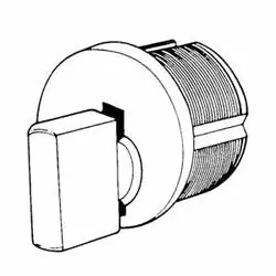 KABA ILCO CORP 7201TK1-03 Mortise Lock Cylinder Turn Knob Standard Cam 1.15 Diameter x 1-1/4 Length Bright Brass