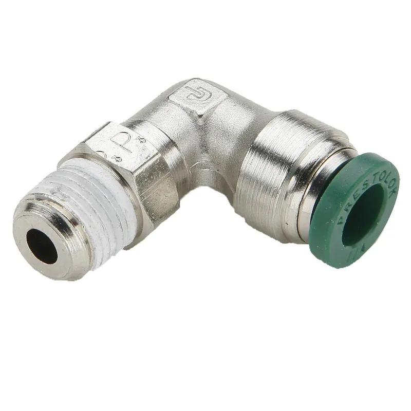 Parker W169PLP Prestolok Metal Push-to-Connect Fitting 90 Degree Male Elbow Swivel
