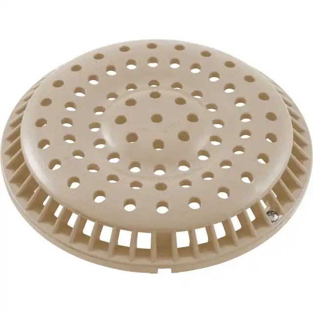 Waterway Plastics 642-2159-BEIV Main Drain Grate WW Anti-Vortex 8 Round with Screws Beige