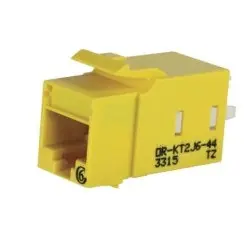ORTRONICS KT2J6-44 Category 6 Keystone Jack Lacing Cap Termination Yellow