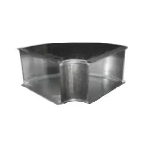 Lukjan DX250820 DX25 (525) Duct Horizontal Elbow, 90 Degrees, 8 x 20