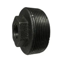 Midland Industries 65529 Black Malleable 150 lb. Bushing 2 IPM x 1 IPF