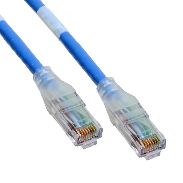 Belden C601106015 Cat 6+ Mod Patch Cord, Bonded-Pair, 4-Pair, 24 AWG Solid, CMR, T568A/B, Blue, 15ft