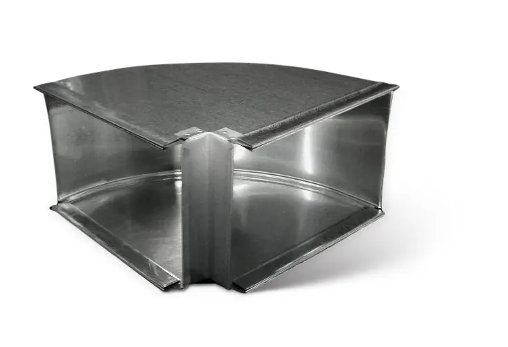 Lukjan DX251024 DX25 (525) Duct Horizontal Elbow, 90 Degrees, 24 x 10