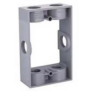 Raco 5400-0 Powder Coated Die Cast Aluminum 1-Gang Extension Adapter 5-1/4 Inch x 3-1/2 Inch x 1-1/2 Inch