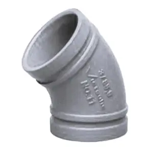 Victaulic F014011G00 FireLock Style 11 1-1/2 in Grooved Hot-Dipped Galvanized Ductile Iron 45 Degree Bend