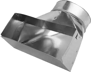 Gray Metal South 12X4X8-113R 12 x 4 x 8 in. 90 Degree Boot Galvanized Steel 30 ga