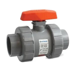 HAYWARD TB2050ST 1/2 CPVC True Union Ball Valve w/FPM o-rings; socket/threaded end connect