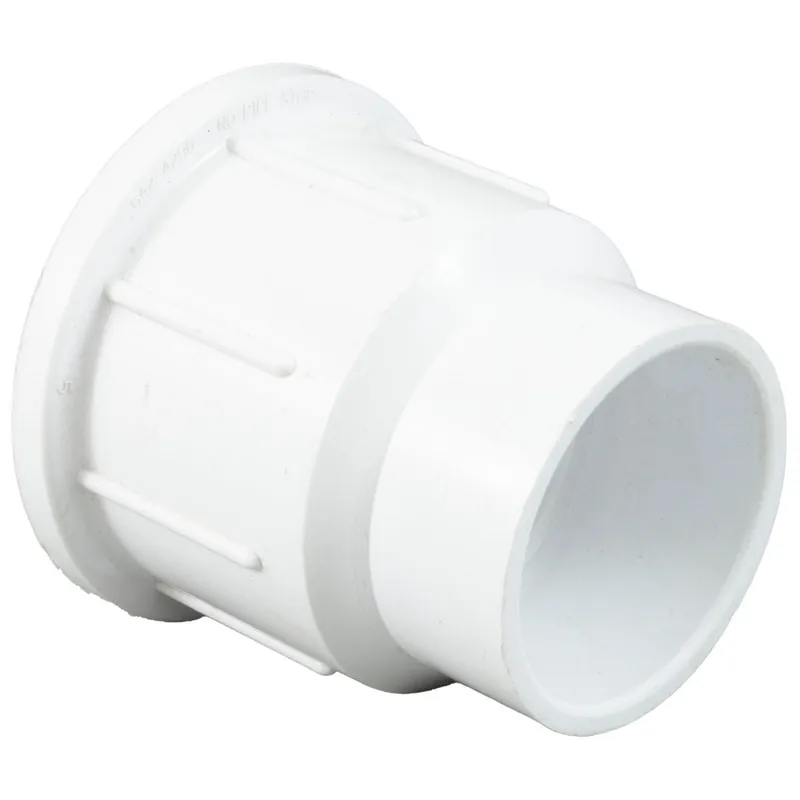 Waterway Plastics 642-4130 1-1/2 Suc Strght Nut, Adapter W/ Pipe Stops
