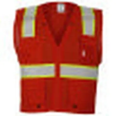 Kishigo B103SM Small-Medium Red Enhanced Visibility Multi Pocket Vest