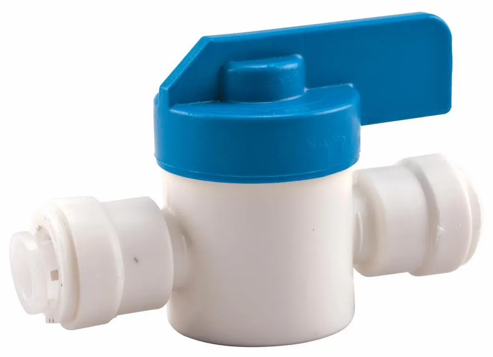 Watts 1039-04(17103011) AquaLock Push-to-Connect Mini Straight Valve for Plastic or Soft Copper 1/4 OD