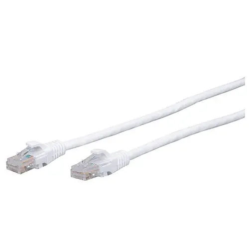 QUIKTRON 570-125-005 CBL ASSY 24-4PR STRANDED CAT5E CM RJ45/RJ45 5FT W/BOOT WHITE VALUE SERIES
