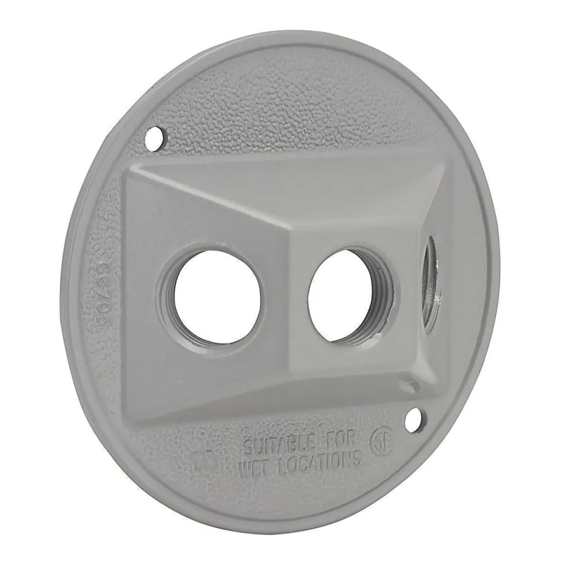 Raco 5197-0 Powder Coated Die Cast Metal Cluster Cover 4-1/8 Inch