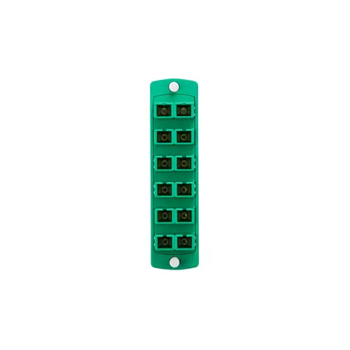 Leviton 5F100-2VC Opt-X Precision Molded Plate SC 12F Zirconia Ceramic Sleeve Green