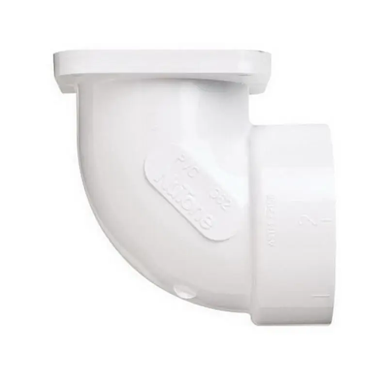 Nutone CF362 PVC Standard 90-Degree Flanged Elbow 2-Inch White