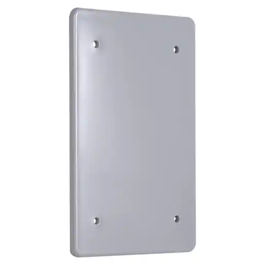 Raco PBC100GY Polycarbonate 1-Gang Blank Cover Gray
