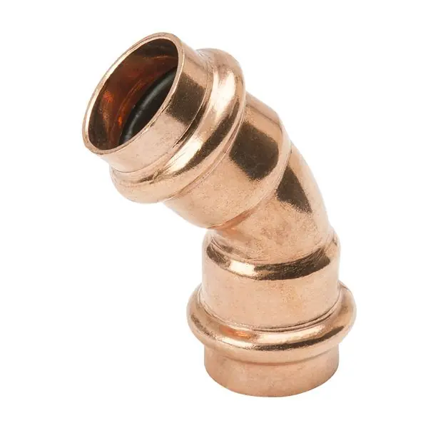 Mueller PF03034 Streamline PRS Copper Press Elbow, 45 Degrees, Small, P x P, 3/4 x 3/4