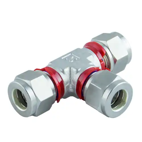 MAKO PRODUCTS SUTI-4 T Union Tee 2 Ferrule 316 SS Superlok Tube Compression Fitting Double Ferrule