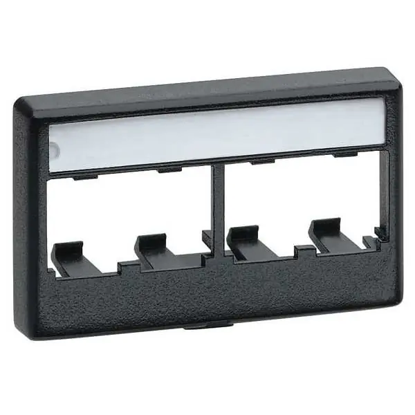 Panduit CFFPL4BL PAN Furniture Faceplate 4 Port