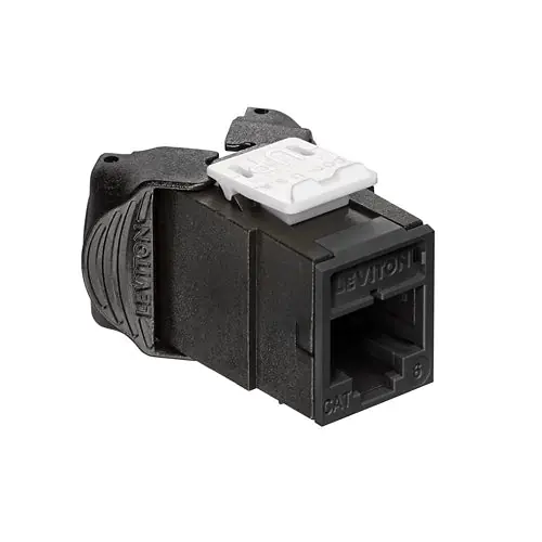 Leviton 61UJK-RE6 Mod Jack, Atlas-X1, Category 6 UTP Connector, Black