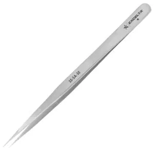 Excelta SS-SA-SE General Precision Electronic Tweezer, 5-1/2 L x 0.315 W x 0.06 T, Stainless Steel