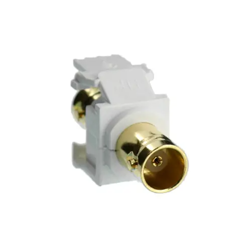 Leviton 40832-BW Connector, BC, Gold, White