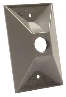Raco 5186-0 Powder Coated Die Cast Metal 1-Gang Cluster Cover 2-27/32 Inch x 4-19/32 Inch