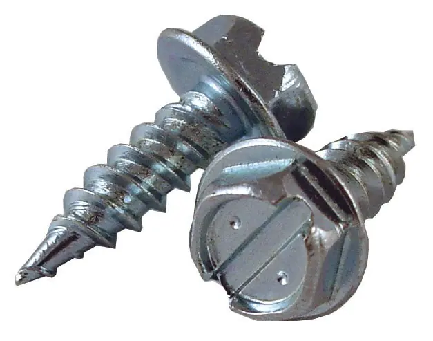 Malco HW7X1/2ZG Hex Washer Zip-In Screws Self-Piercing 3 inches
