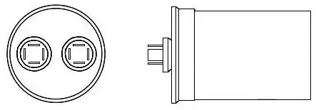 RHEEM 43-101666-77 Capacitor, 70/440 Single Round, For RA15AZ/RA16AZ Air Conditioners and RP16AZ Heat Pumps