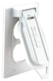 Raco 5146-1 Powder Coated Aluminum Self-Closing Duplex Cover 2.813 Inch x 0.797 Inch x 4.563 Inch