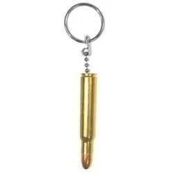 PRO-LOK K300 Bullet Key Chain, 30-06 Brass Shell, Copper Tip, With 1 Split Key Ring, 1 per Card