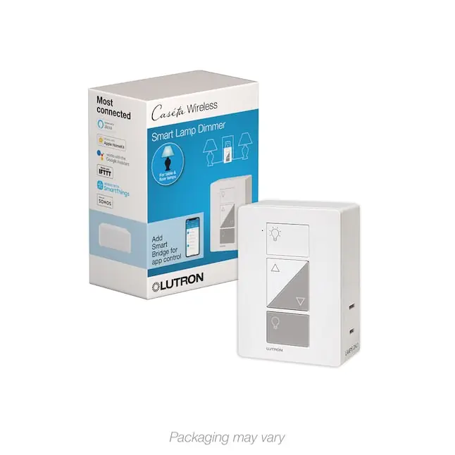 Caseta PD-3PCL-WH Plug-In Lamp Dimmer 300 W 120 Volt White