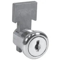 NATIONAL CABINET LOCK C8701-KD-14A Drawer Lock, Disc Tumbler, 19/32 Length Cylinder, 11/32 Reinforced Insertable Deadbolt Travel, Bright Nickel