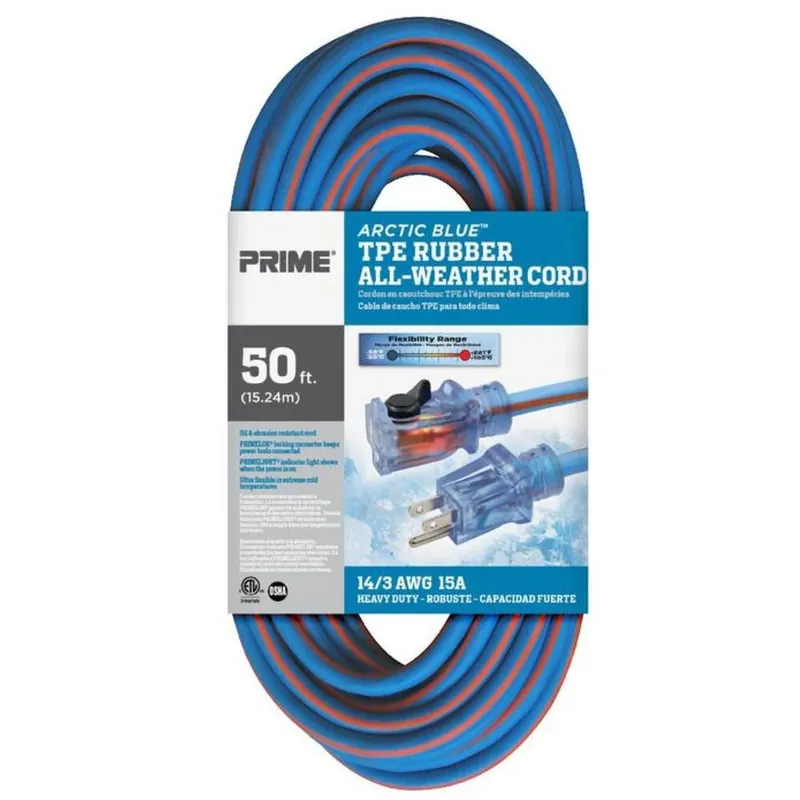 Prime LT530730 Custom Color 14/3 Sjeow U/G Extension Cord Lited End 50'