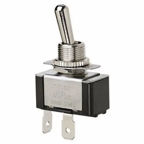 Ideal Industries 774010 10/20 Amp 125/277 VAC SPST On-Off Nickel Plated Brass Heavy Duty Toggle Switch