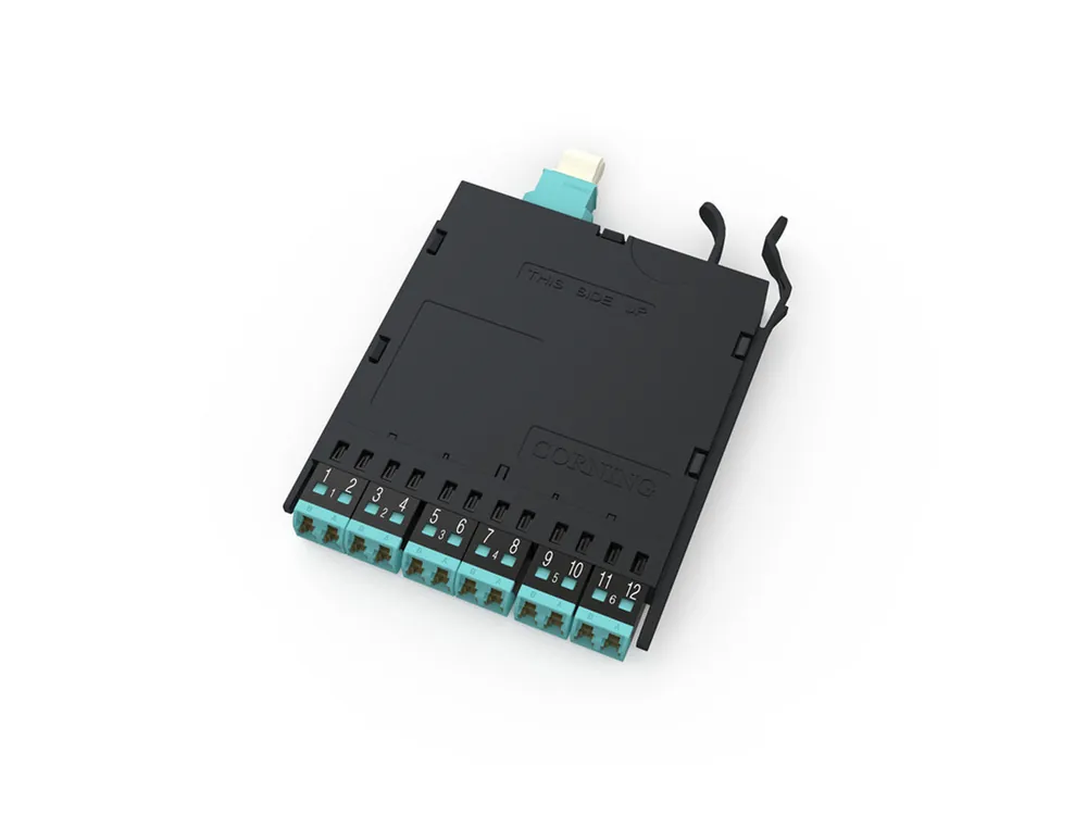 Corning ECM-UM12-05-93Q-ULL EDGE Module, Ultra-Low-Loss12 F, LC Duplex to MTP Connector, 50 um Multimode (OM4)