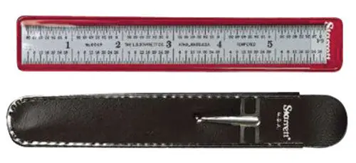 L.S. Starrett 51334 Steel Rule 6 in 3R Steel Full-Flexible