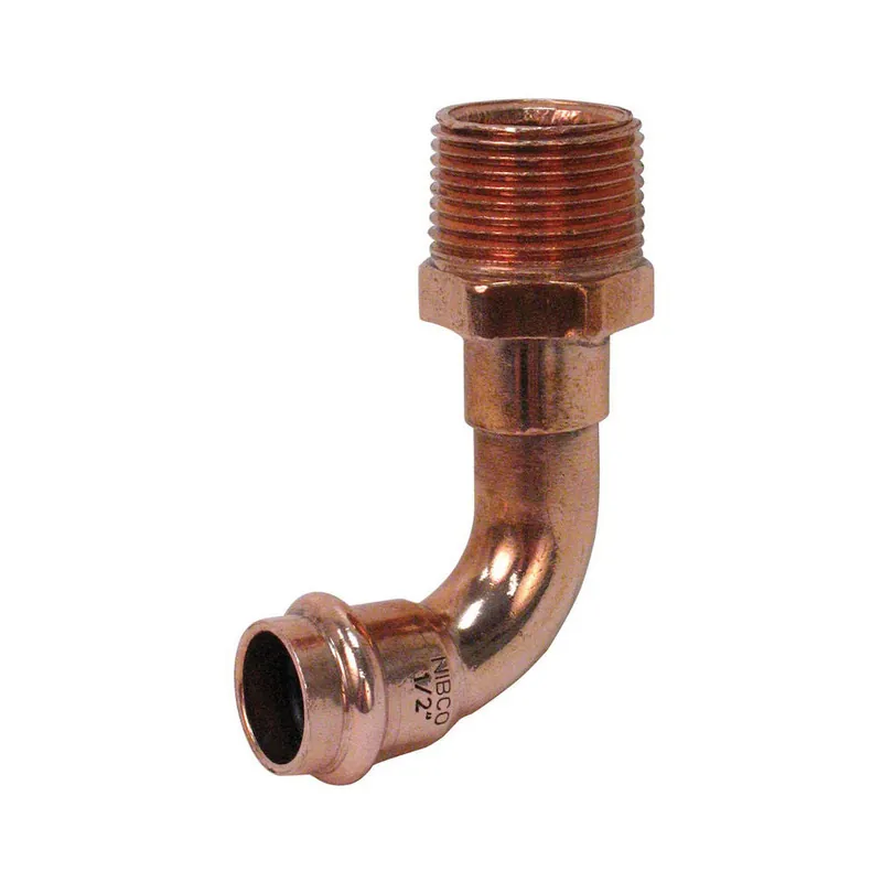 NIBCO 9082870PC Elbow 3/4 in Nominal Press x MNPT End Style Wrot Copper Domestic