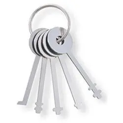 PRO-LOK PKX-WP5 Warded Padlock Set, 5-Piece, Includes (5) Stainless Steel Lock Pick