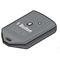 DOOR KING 8066-080 Access Control Transmitter, 1-Button, With Built-In Proximity Card Reader