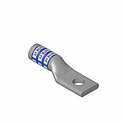 THOMAS & BETTS 60174 Aluminum One-Hole Lug, Long Barrel, Blind End, Max 35kV, 600 kcmil Wire, 5/8 in Bolt Size, Tin Plated, Die Code 106
