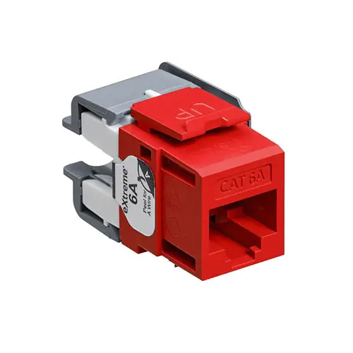 Leviton 6110G-RC6 eXtreme 10G QuickPort Connector UTP Category 6A Crimson