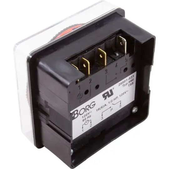 Borg/Diehl Controls TA4160 Timer, SPST, Panel Mount, 115v, 20A, w/housing, 24hr