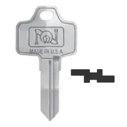 NATIONAL CABINET LOCK D8778 Lock Key Blank, Pass Key, Reversible, 5 or 6-Disc Tumbler, Brass