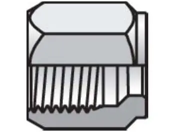 Parker 8BU-S Ferulok Nut, Ferrule, Locknut BU